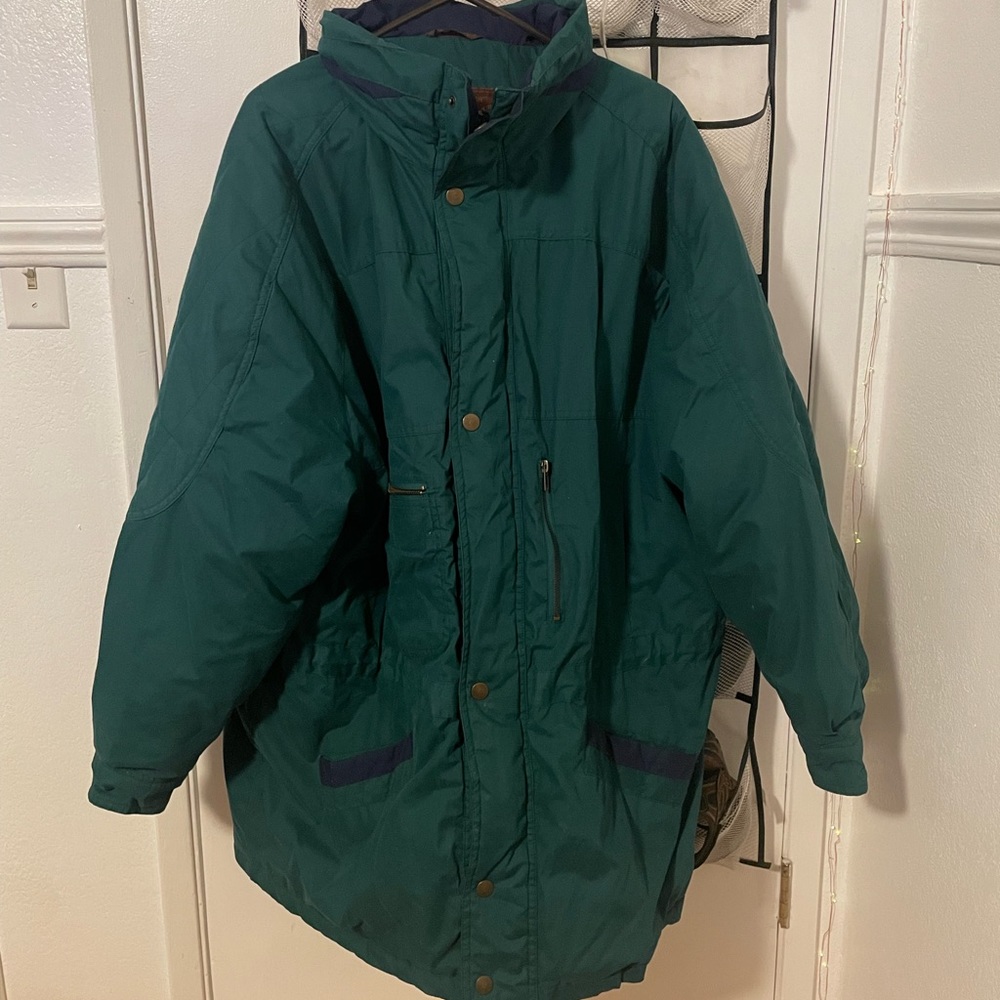 Hunter green quilted coat